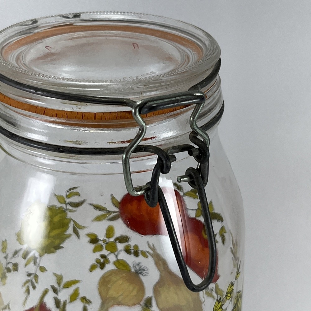Vintage ARC SPICE of LIFE 2L Glass Jar Canister France Mushroom Cottagecore Boho - Picture 4 of 16